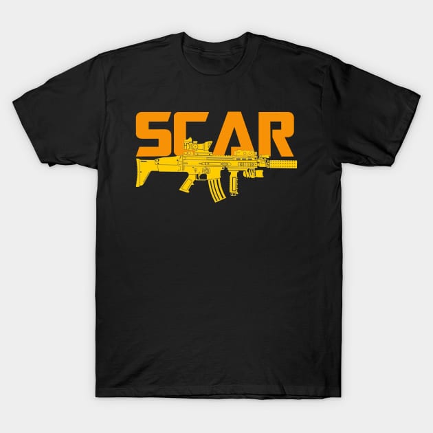 Assault Rifle SCAR T-Shirt by Aim For The Face